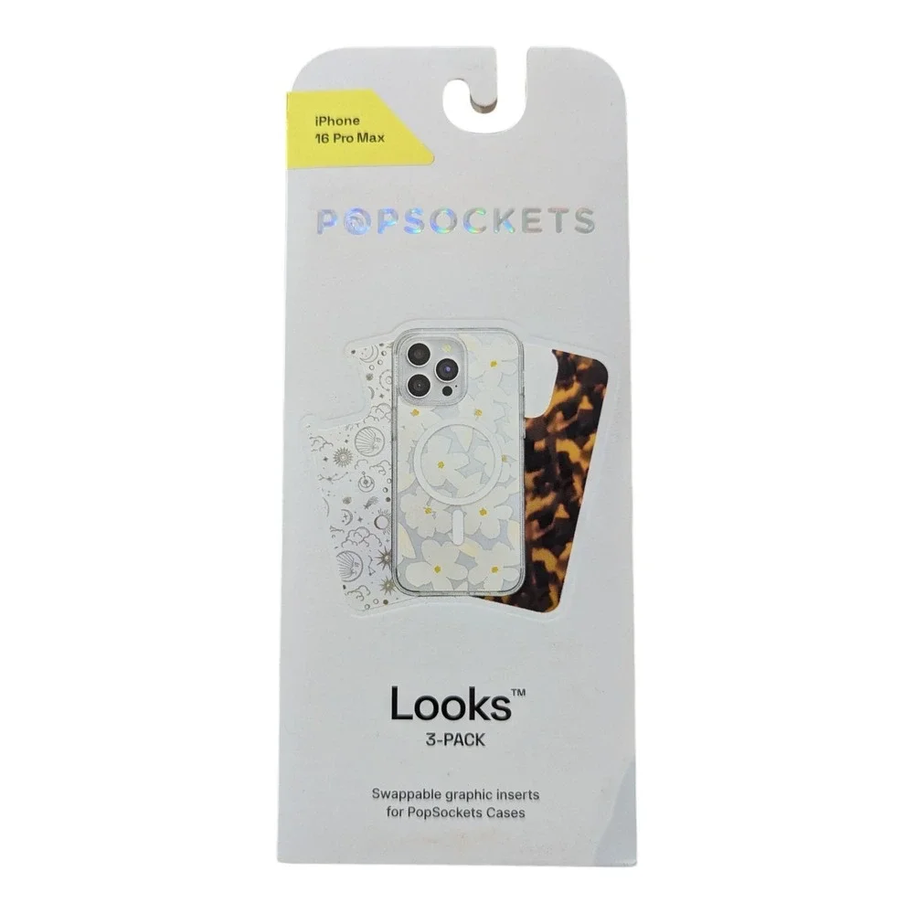 D6. Looks Popsockets Swappable Graphic Inserts LOOKS 3-pack‎ For 16 PRO MAX